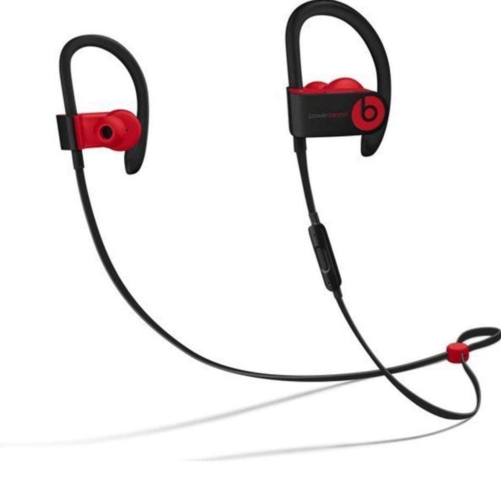 BEATS PowerBeats3 wireless ear-hook headphones Decade Collection Black & Red $30